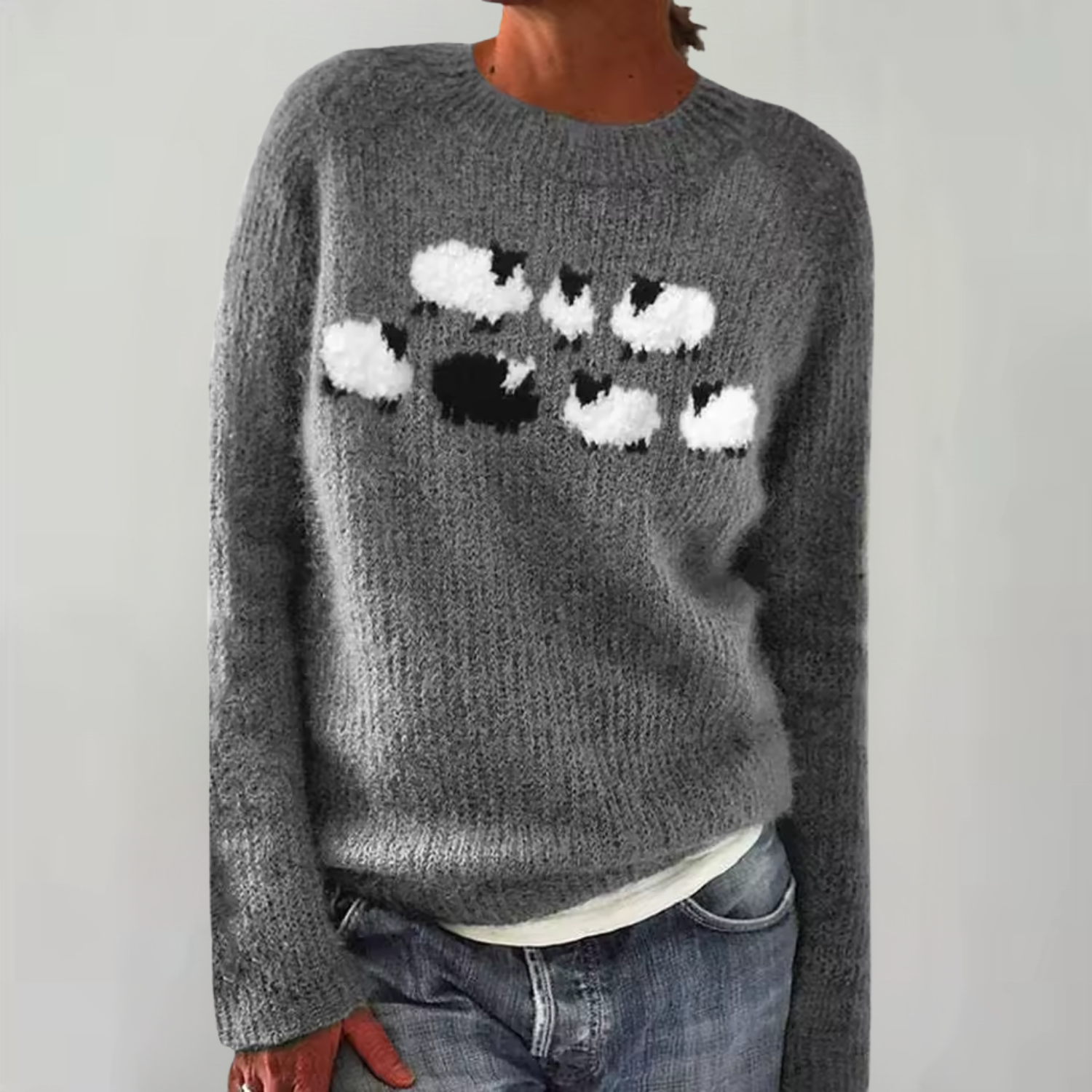 Pull Petit Troupeau - Gris