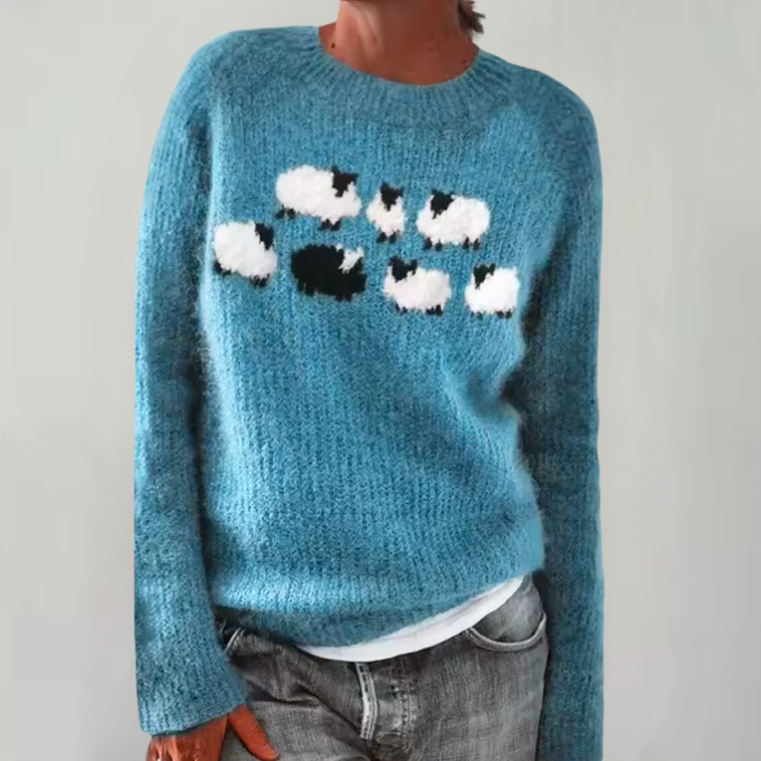 Pull Petit Troupeau - Turquoise