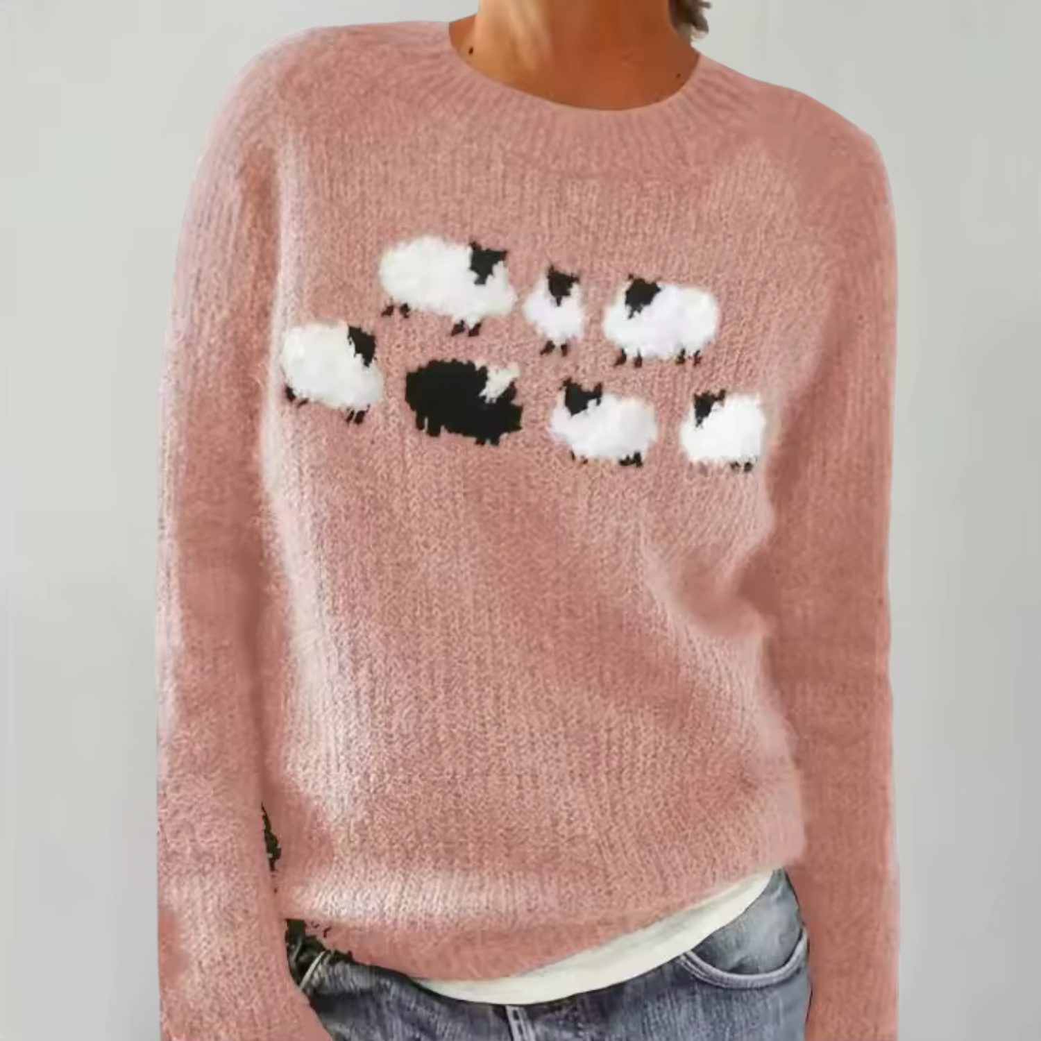 Pull Petit Troupeau - Rose