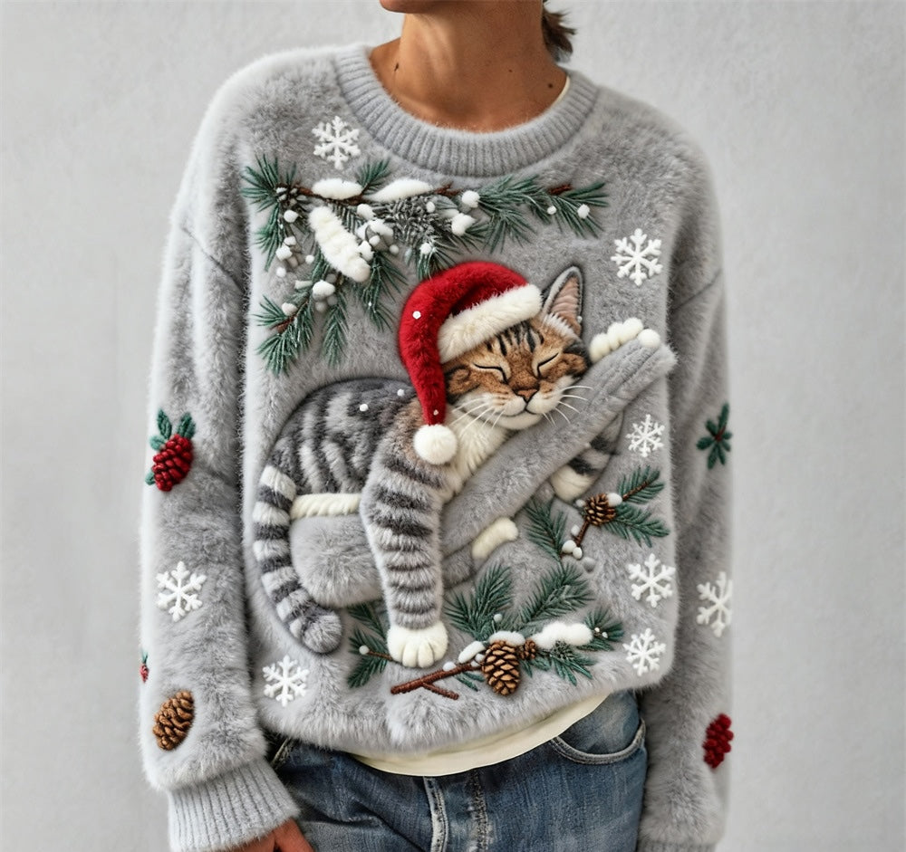 Pull Douillet Miaou Noël