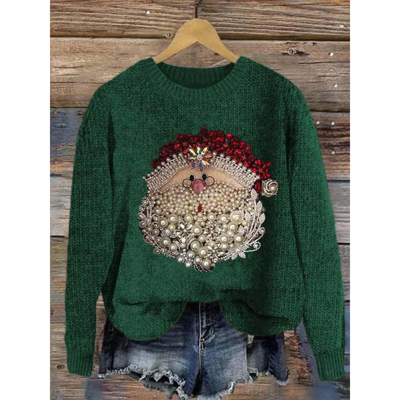 Pull Père Noël Glam Vintage