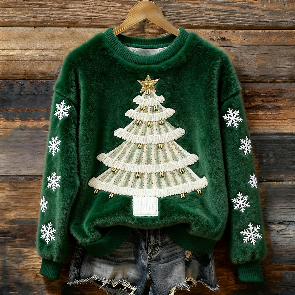 Pull de Noël Vert Forêt